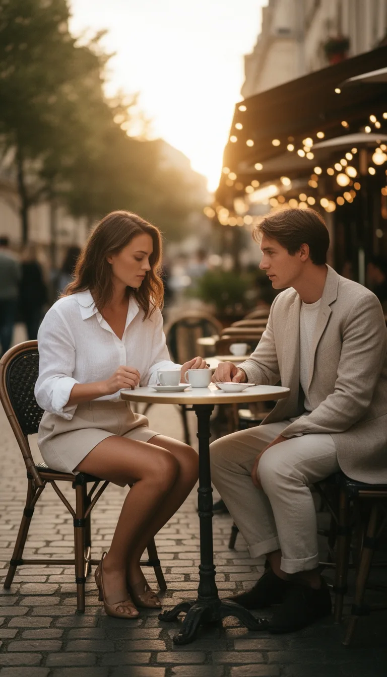 crisp white linen ensemble