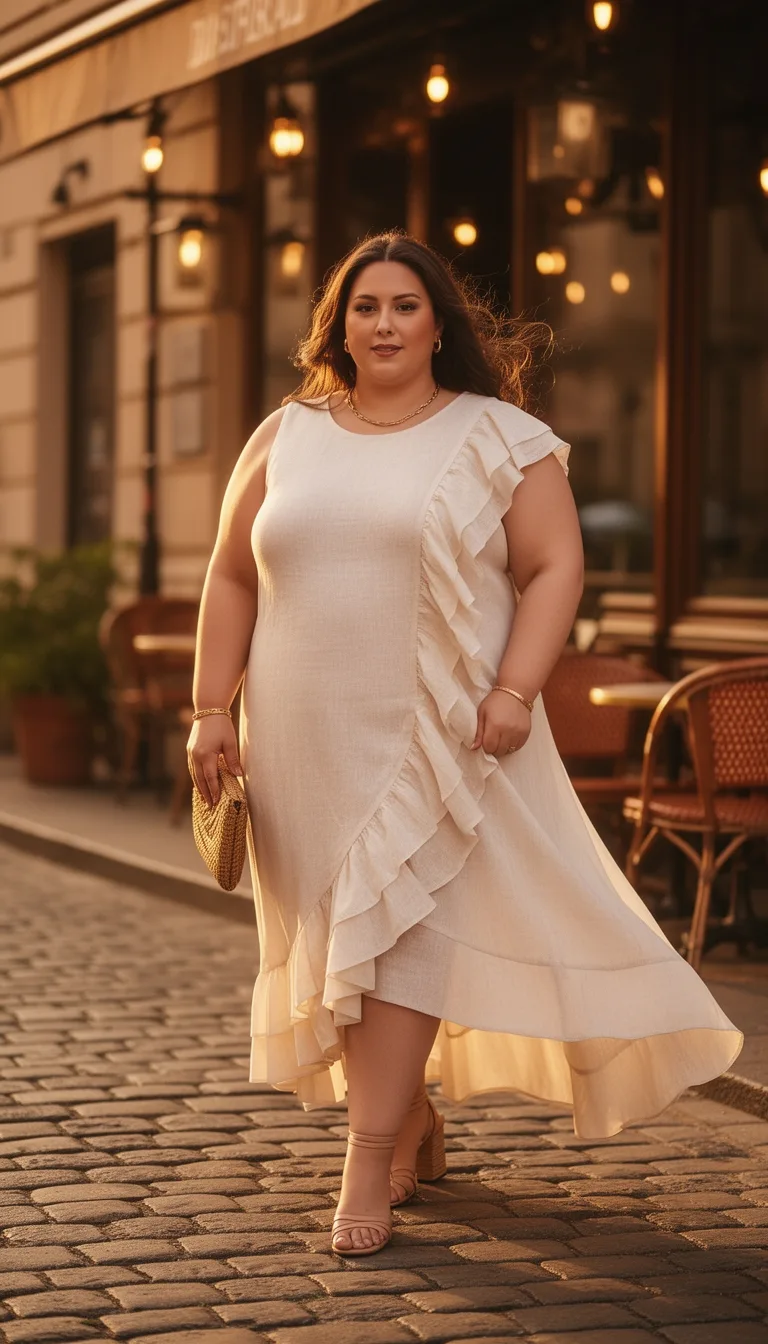 tiered asymmetric hem dress