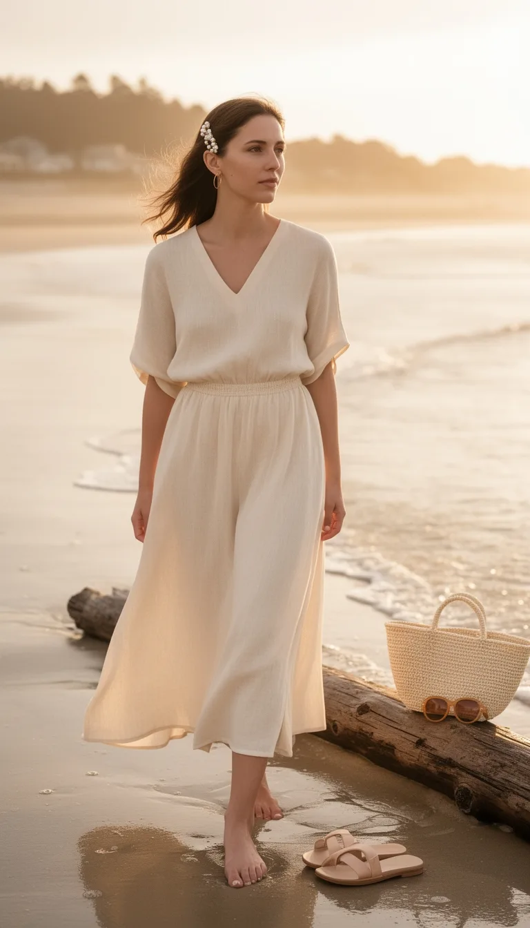 neutral linen dress essentials
