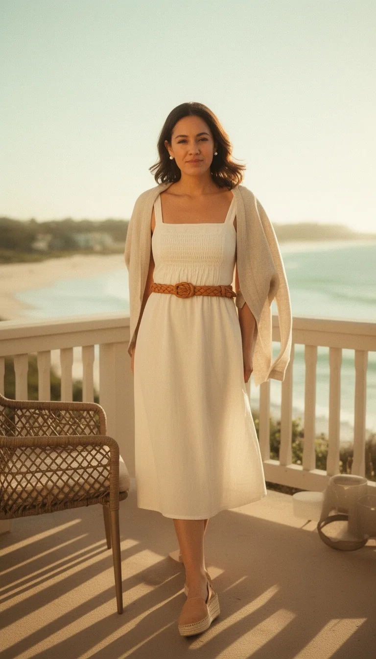 linen shrug layering technique