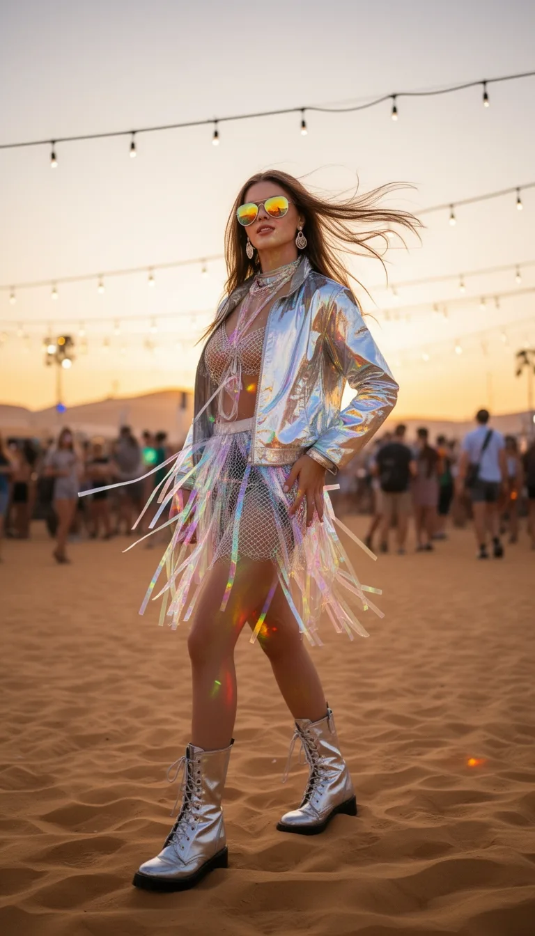 shimmering holographic fashion
