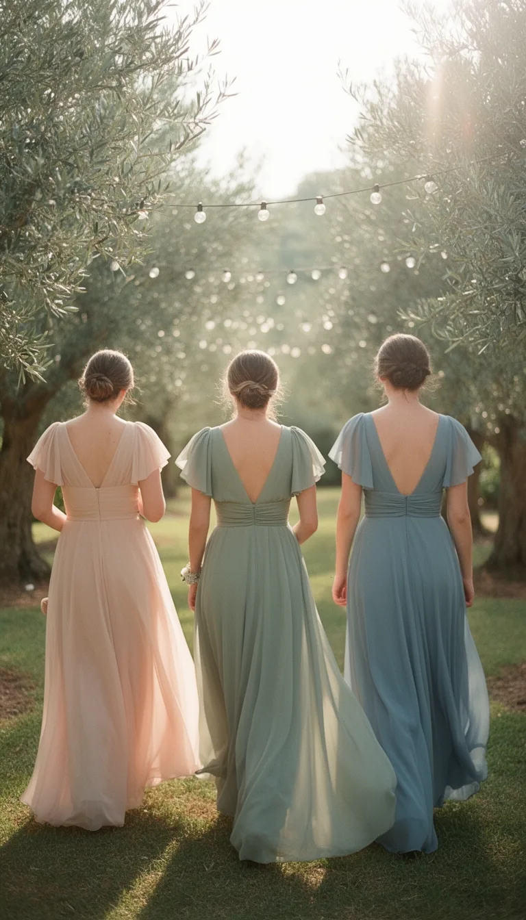 airy summer wedding attire