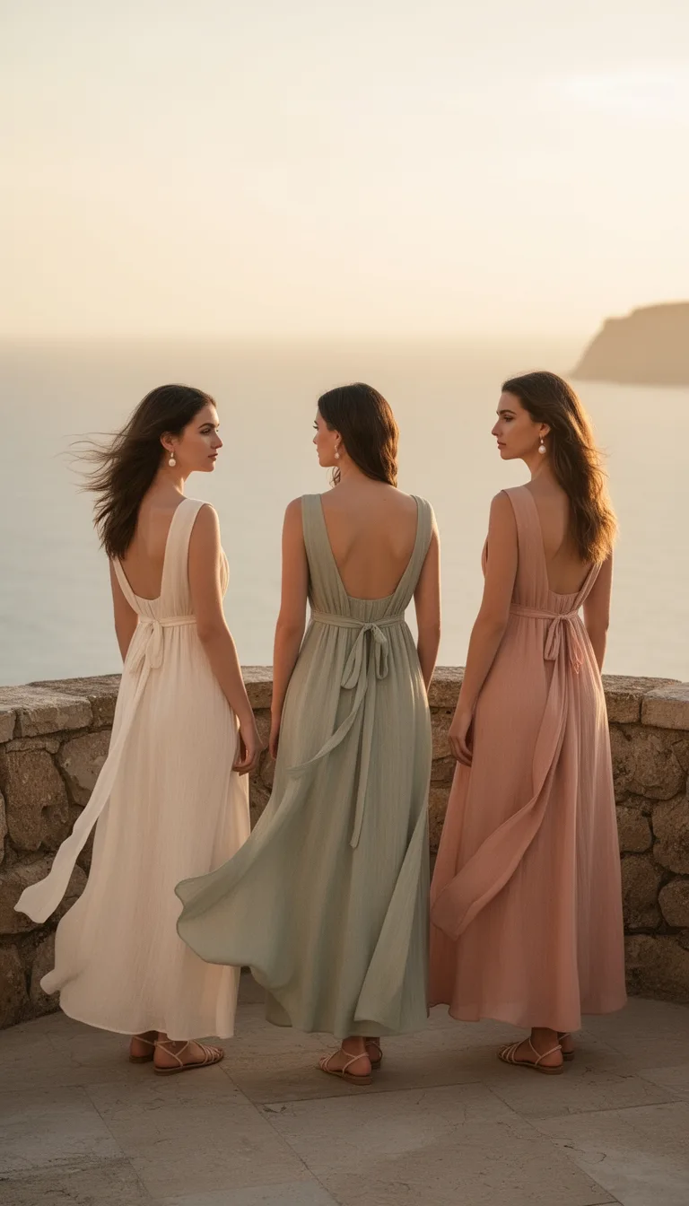 breathable linen maxi dress