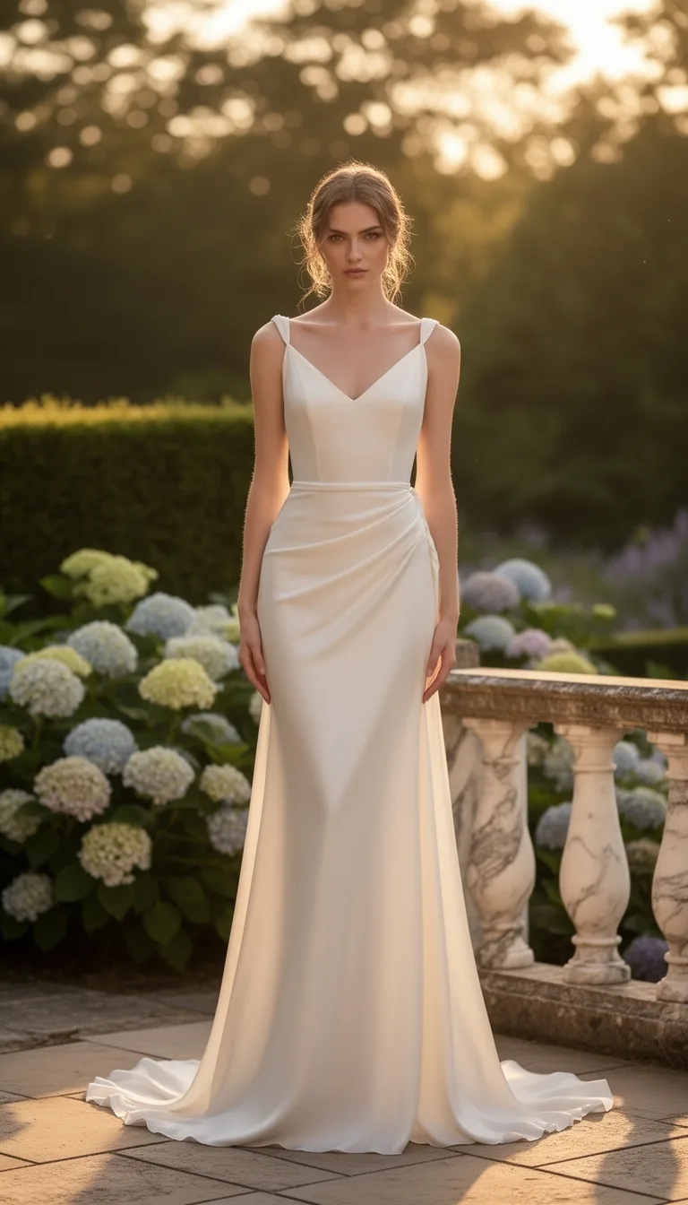 draped column dress elegance