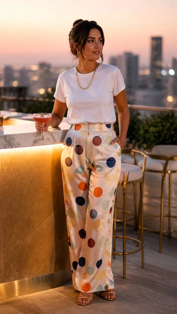 patterned trousers minimalist pairing