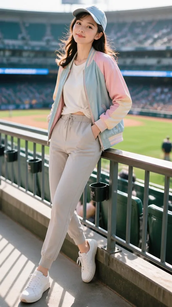 athleisure meets baseball chic