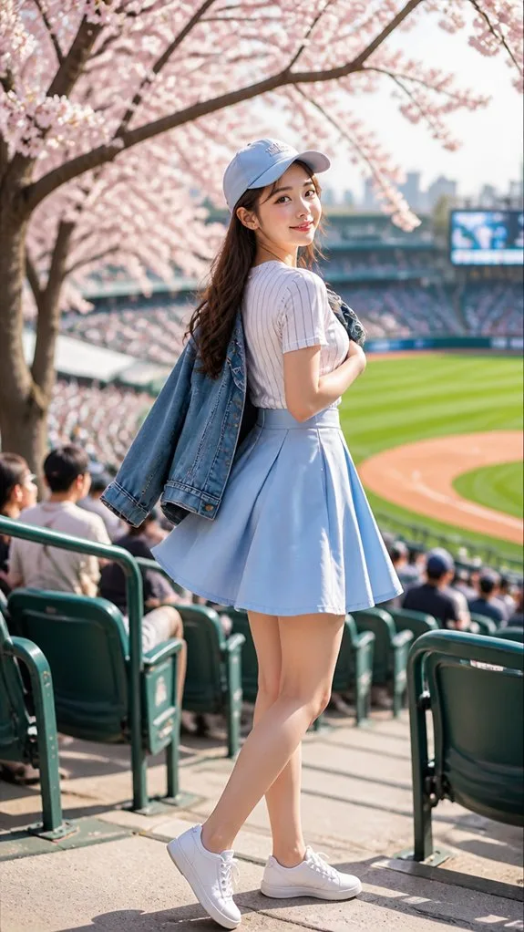 polished midi skirt sneakers
