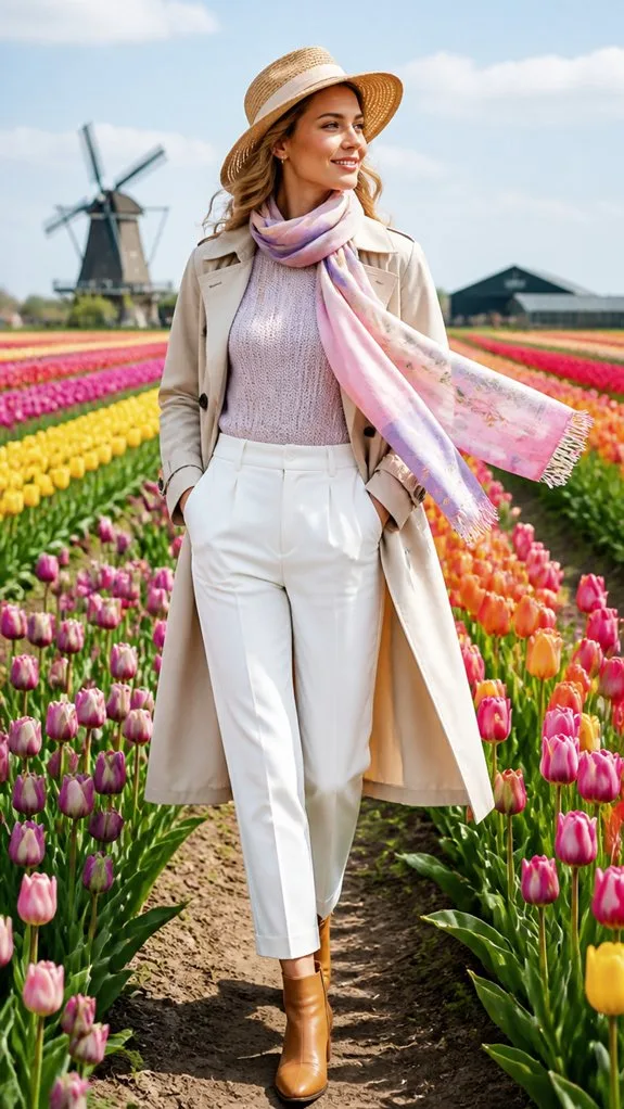scarf layered spring ensemble
