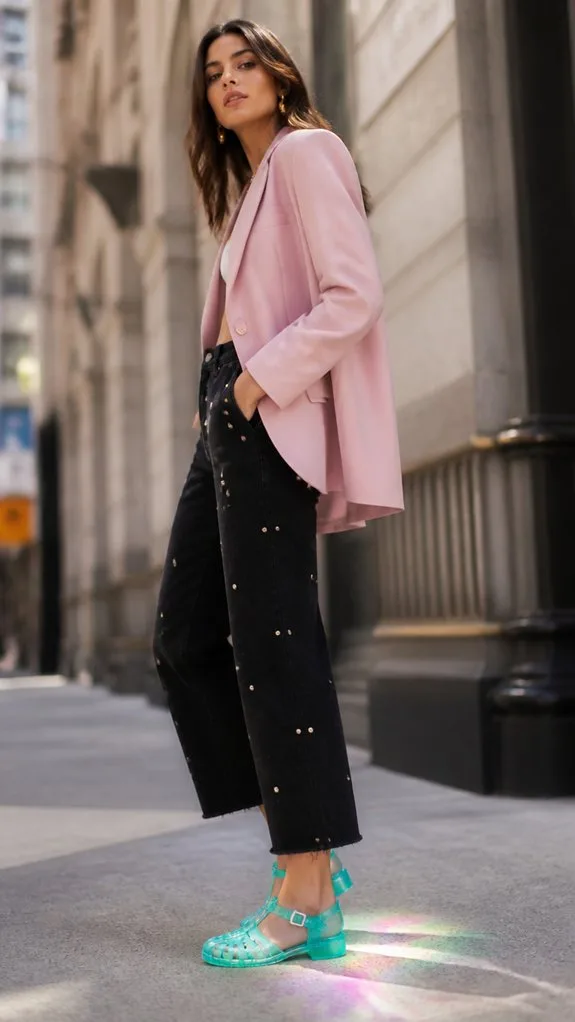 cropped pants oversized blazer