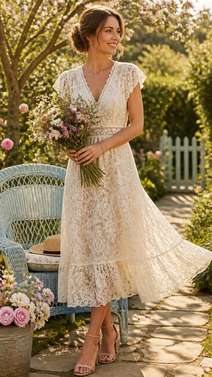 soft scalloped neckline lace