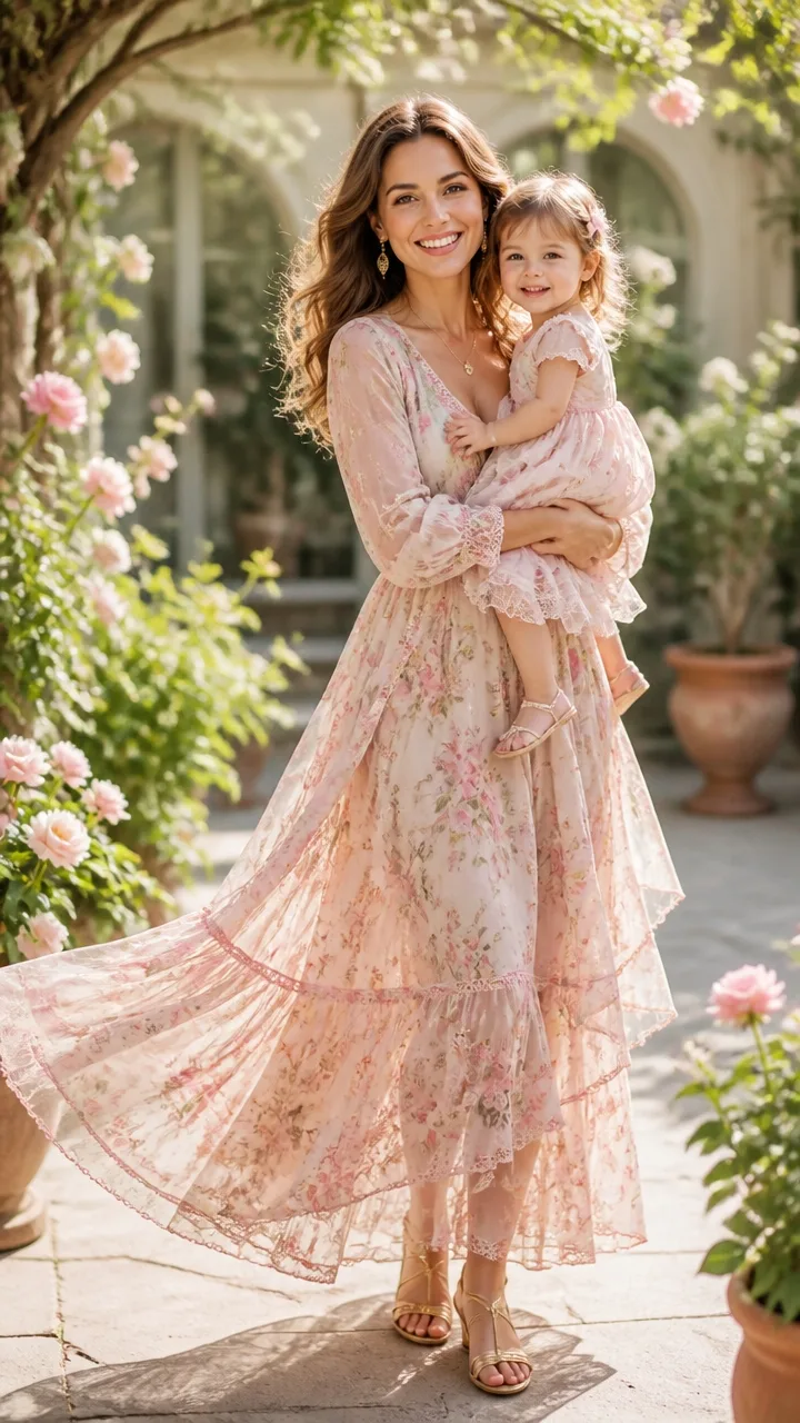 dreamy pastel tiered dress