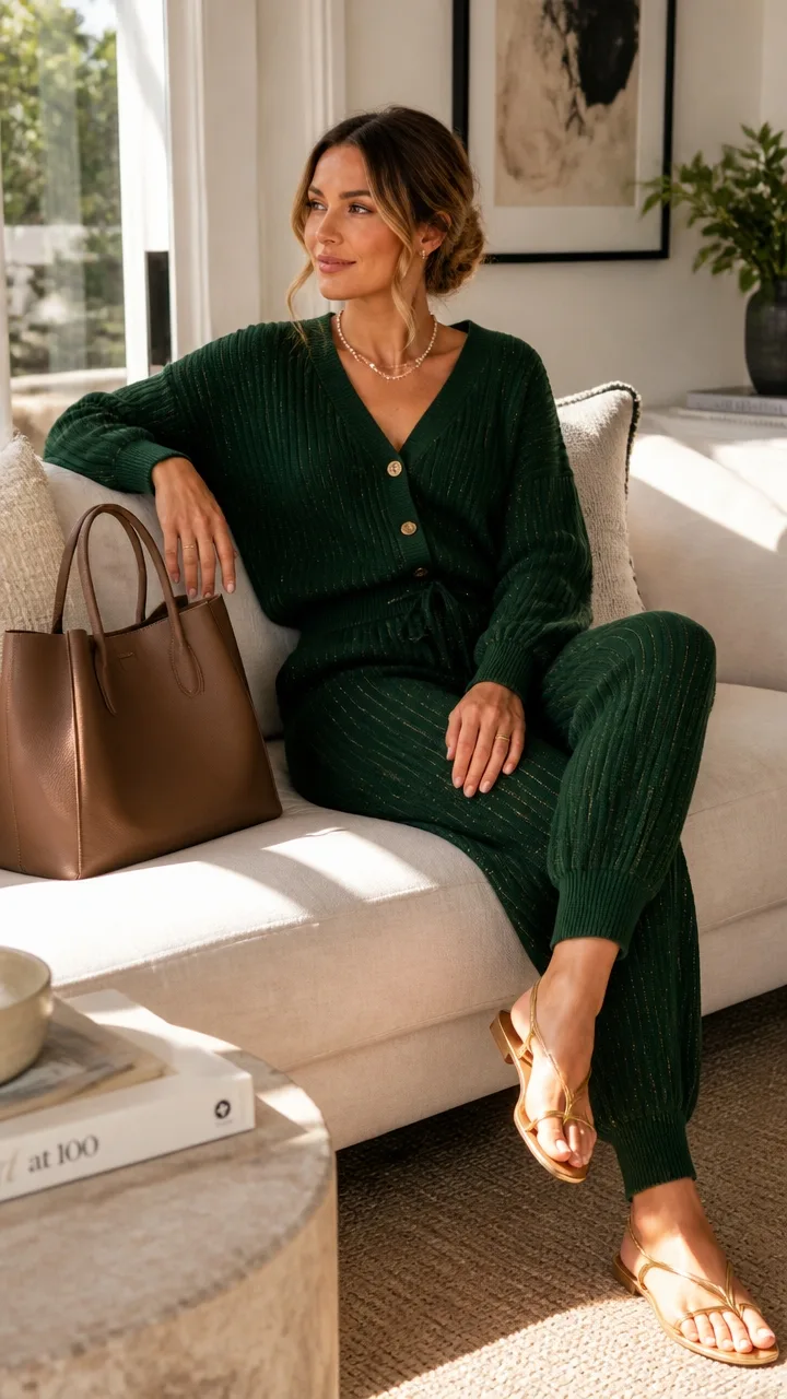 elevated ribbed knit loungewear